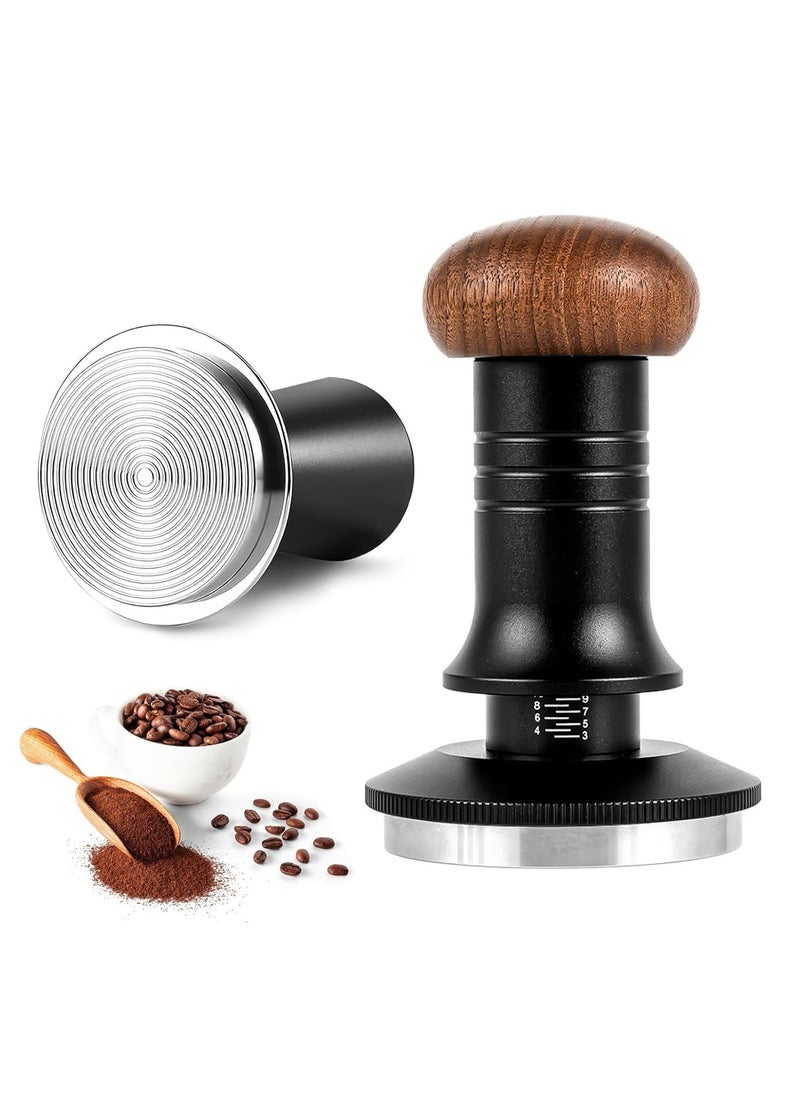 Espresso Coffee Tamper, Coffee Tamper 53mm, with Spring Loaded, Constant 30lb Tamper Tool, Calibrated Coffee Tamper Adjustable Depth Tamp Tools Stainless Steel Base for Espresso Machine (Ripple Base) - pzsku/Z7272883261127DEF3384Z/45/_/1708931750/5bf3c40d-d401-43f9-91b5-f1b324c77627