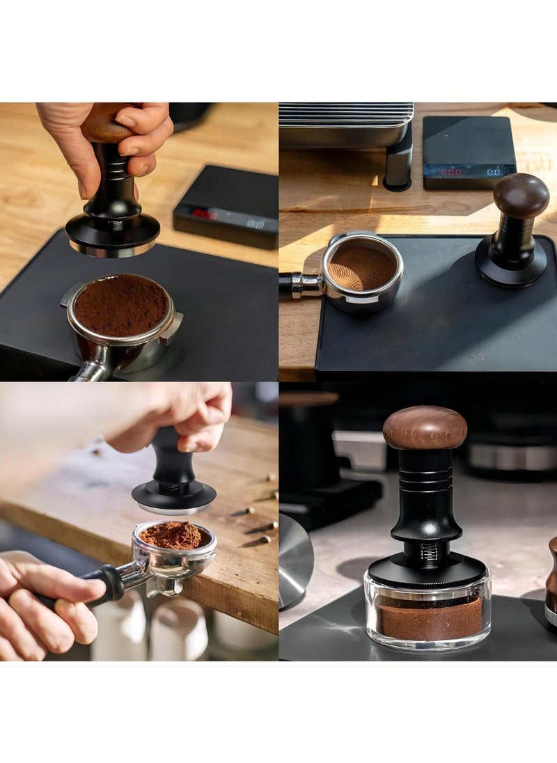 Espresso Coffee Tamper, Coffee Tamper 53mm, with Spring Loaded, Constant 30lb Tamper Tool, Calibrated Coffee Tamper Adjustable Depth Tamp Tools Stainless Steel Base for Espresso Machine (Ripple Base) - pzsku/Z7272883261127DEF3384Z/45/_/1708931752/c7d3bacf-9fe3-44c6-a3e2-415999e2eb37