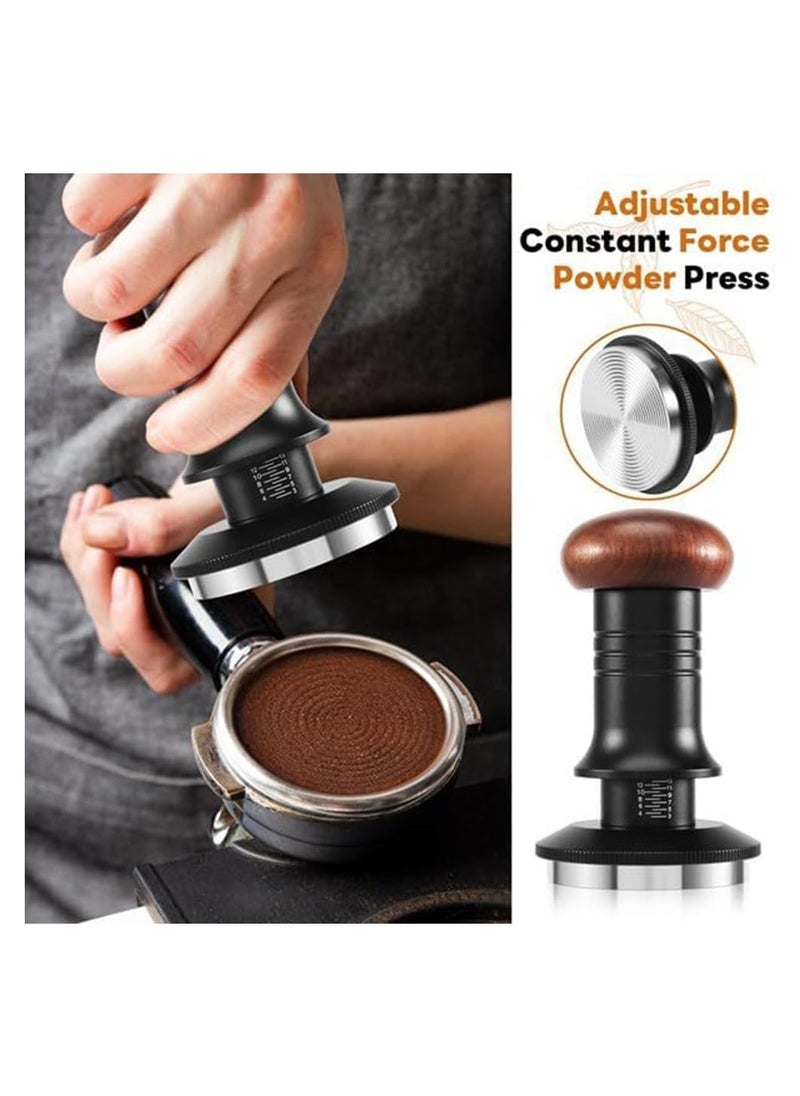 Espresso Coffee Tamper, Coffee Tamper 53mm, with Spring Loaded, Constant 30lb Tamper Tool, Calibrated Coffee Tamper Adjustable Depth Tamp Tools Stainless Steel Base for Espresso Machine (Ripple Base) - pzsku/Z7272883261127DEF3384Z/45/_/1708931766/40a531c5-9980-436c-af30-205f0ede265c