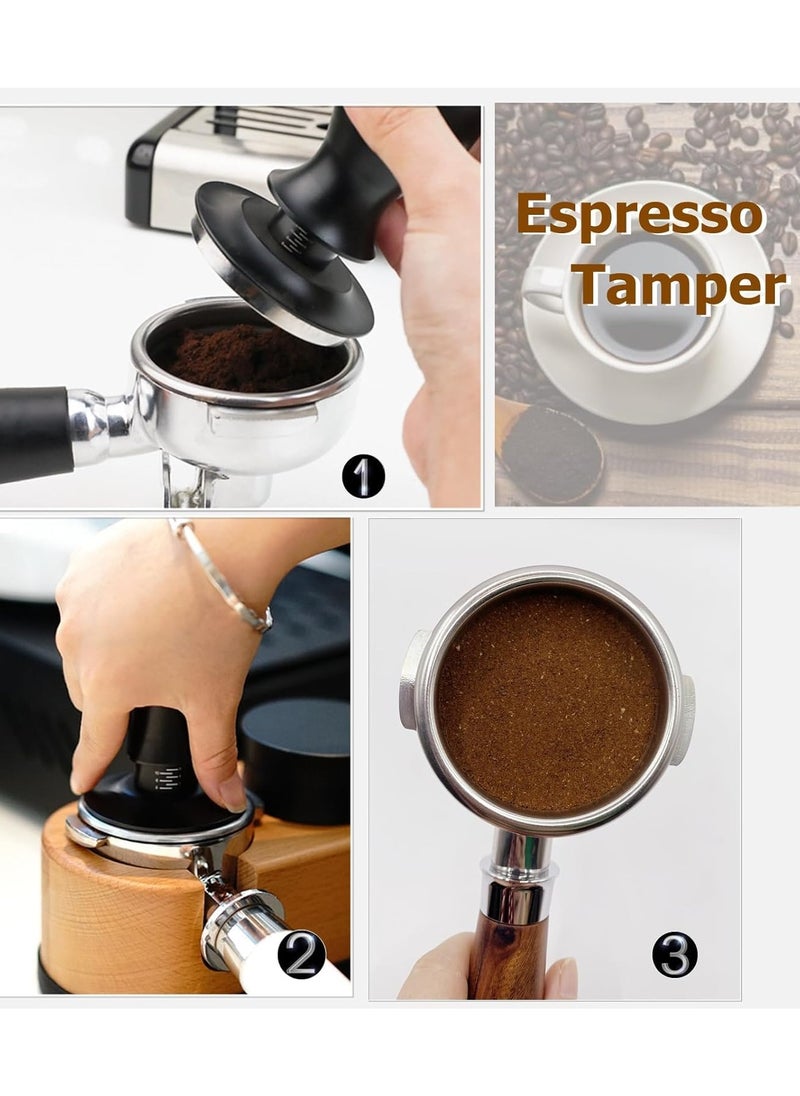 Espresso Coffee Tamper, Coffee Tamper 53mm, with Spring Loaded, Constant 30lb Tamper Tool, Calibrated Coffee Tamper Adjustable Depth Tamp Tools Stainless Steel Base for Espresso Machine (Ripple Base) - pzsku/Z7272883261127DEF3384Z/45/_/1708931768/d661e621-01e2-4afc-b6e3-59b51dc75092