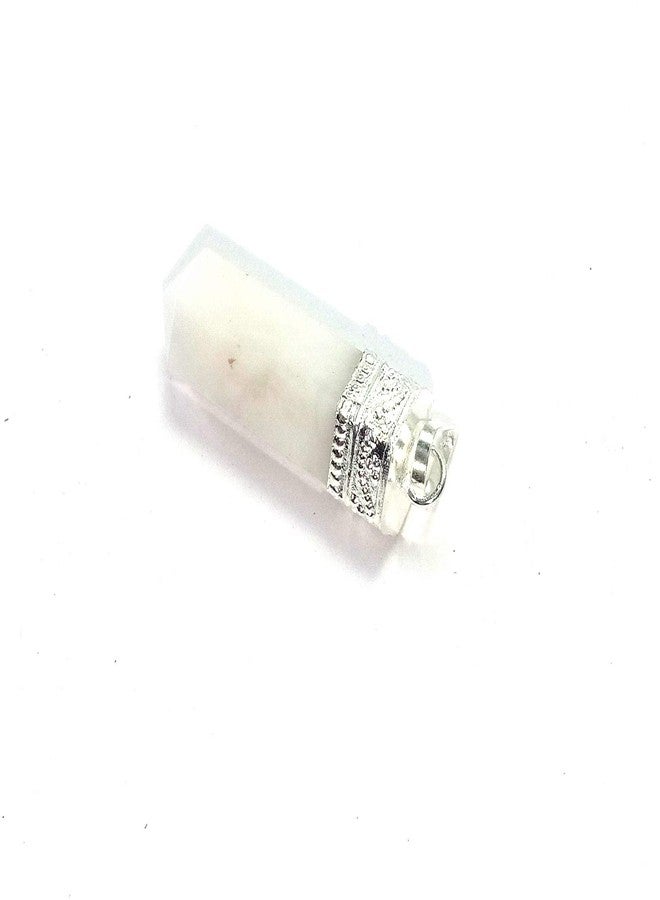 CA AGATE White Jade Pencil Point Pendant Necklace Healing Crystal Gemstone - Image 1