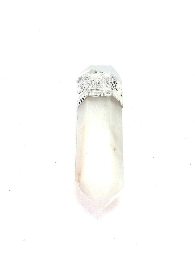 CA AGATE White Jade Pencil Point Pendant Necklace Healing Crystal Gemstone - Image 2