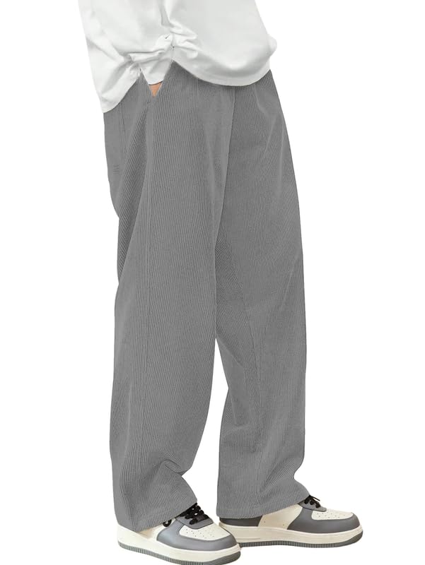 SMOWKLY Men's Premium Cotton Blend Relaxed Fit Stretchable & Comfortable Sweatpant Trouser | Flexible Elastic Waist with Drawstring Lower for man |Pant for Causal & Formal Wear |Gym Joggers Grey - Image 1