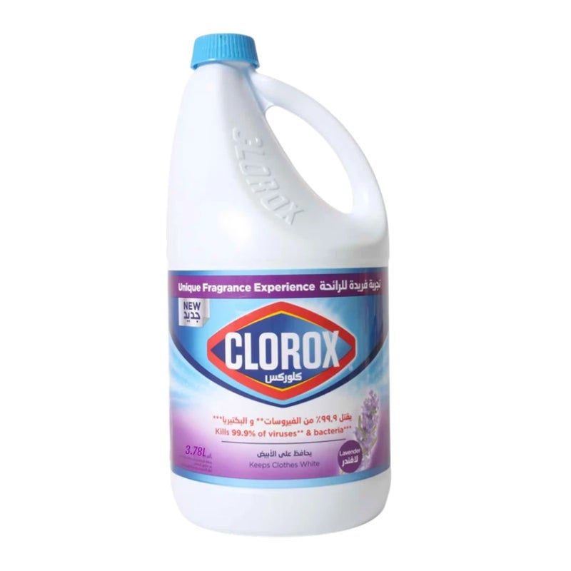 Clorox Lavender Fragranced Liquid Bleach Kills 99.9% Virus And Bacteria- 3.78Ltr