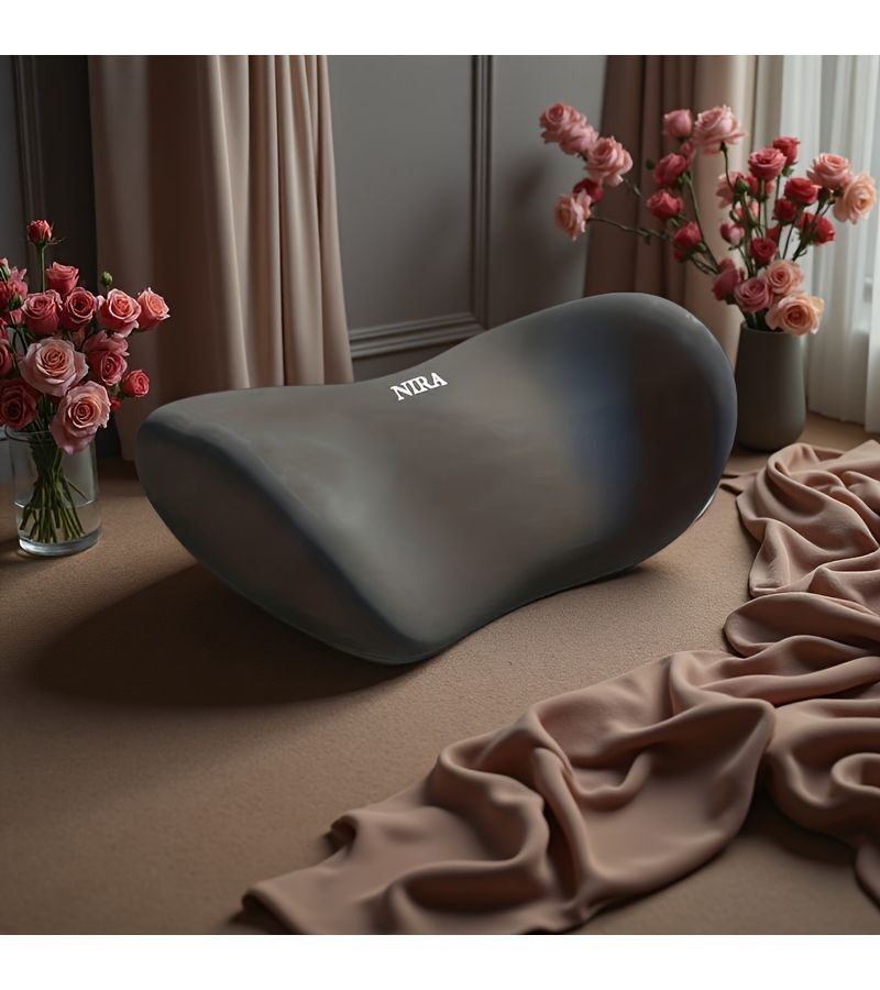 Pink Color Dual Use Lumbar Pillow Office Support For Prolonged Sitting Reclining Support For Sleep Comfortable Worry Free Lumbar Care - Image 5