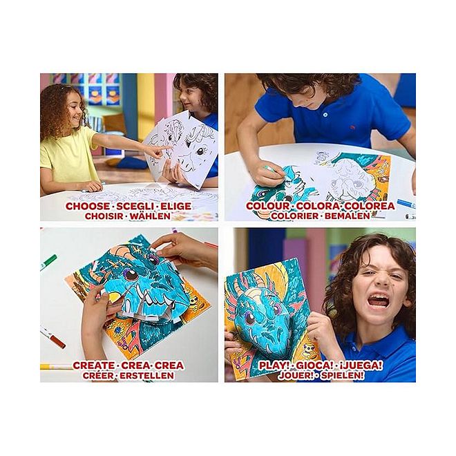 Crayola Activity Colouring Set, Jungle Theme, Coloring Pages, Creative Fun, 6 Years+, Pack of 14 - Multicolor - Image 2