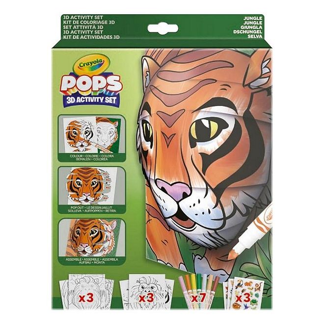 Crayola Activity Colouring Set, Jungle Theme, Coloring Pages, Creative Fun, 6 Years+, Pack of 14 - Multicolor - Image 5