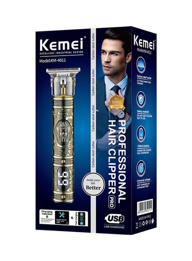Kemei Professional Hair and Beard Trimmer Gold - Image 5