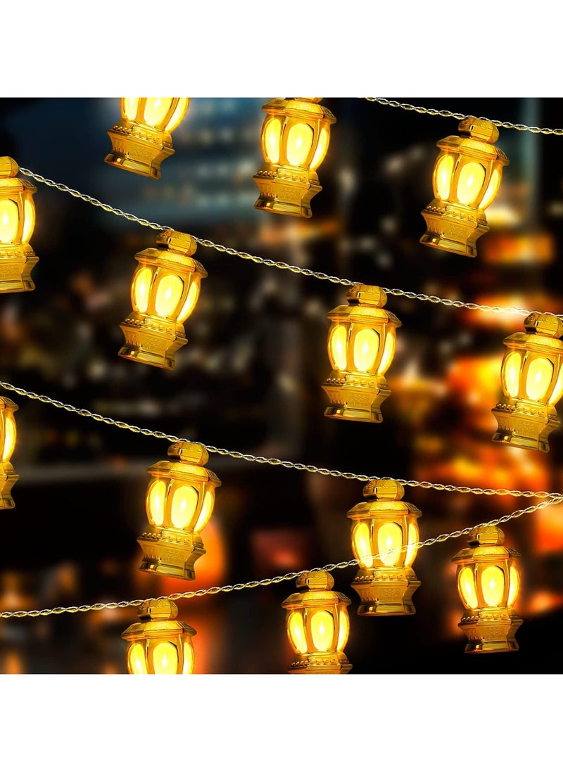 VUCATIN - 20 LED Fairy Lights Ramadan String Lights Eid Kerosene Lantern String Light Ramadan Lantern String Light Eid Decorations Ramadan String Lights for Eid Party Outdoor String Lights 9.84 ft (Warm White) - Image 1