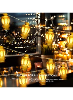 VUCATIN 20 LED Fairy Lights Ramadan String Lights Eid Kerosene Lantern String Light Ramadan Lantern String Light Eid Decorations Ramadan String Lights for Eid Party Outdoor String Lights 9.84 ft (Warm White)  - Image 4