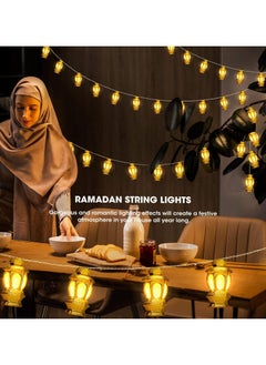 VUCATIN 20 LED Fairy Lights Ramadan String Lights Eid Kerosene Lantern String Light Ramadan Lantern String Light Eid Decorations Ramadan String Lights for Eid Party Outdoor String Lights 9.84 ft (Warm White)  - Image 5