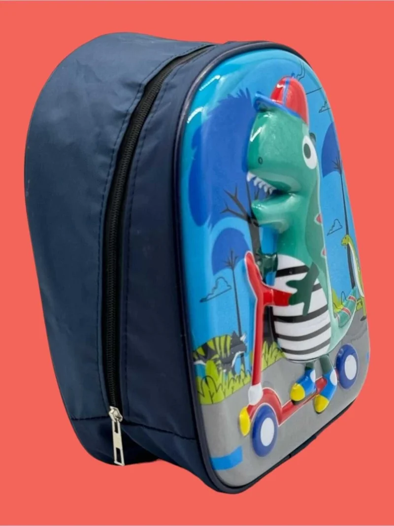 Tezzgelsin Boys Kindergarten Nursery 5D Embossed Dino Dinosaur Patterned 2-6 Years Old School Bag