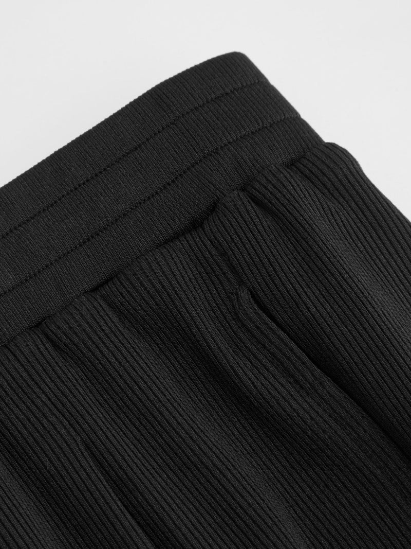 CIDER Womenâ€™s Plus Size Fashion Wide Leg Pants Palazzo Flowy Elastic Waist Pants with Pockets Black - Image 5