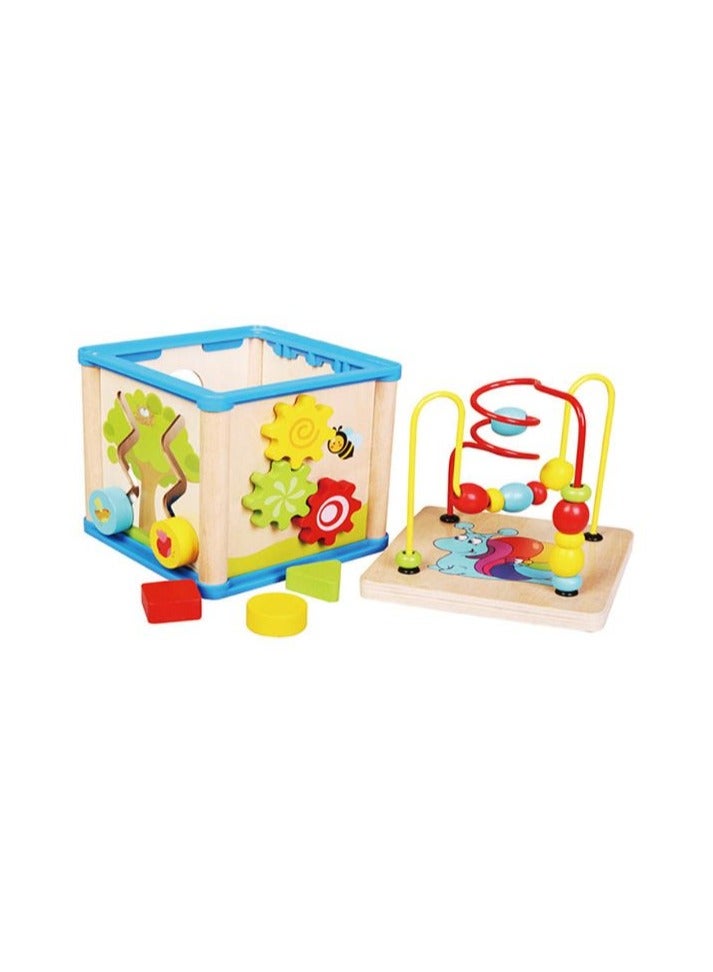 general Multifunctional Fun Educational Wooden Educational Toy Bead Box Design For Kids 16x30x16cm - Image 3