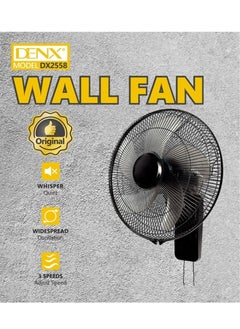 16 Inch Wall Fan High Performance Fan with 3 Speed ​​Controls, 5 Leaf Blades and 2 Pull Cord Adjustable Tilt Angle and Efficient Cooling - pzsku/Z72730C6B789FF797CCBBZ/45/_/1730634557/6e582890-3ed3-466e-82ed-dae9e3c42a87