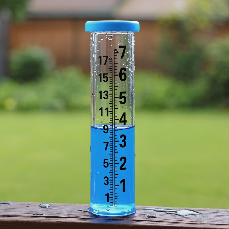 Unbreakable Glass Rain Gauge No Fade Scale No Yellowing Heavy Duty Outdoor 8.27in - Image 3