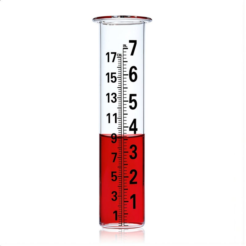Unbreakable Glass Rain Gauge No Fade Scale No Yellowing Heavy Duty Outdoor 8.27in - Image 2