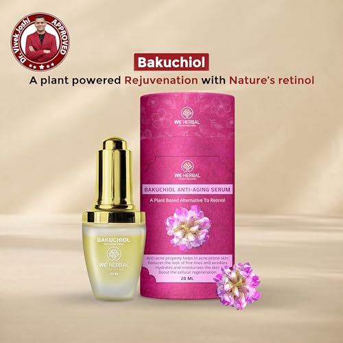 WE HERBAL Bakuchiol Face Serum Lightweight Facial Oil with Rosehip Almond Raspberry Seed Oils Hydrating Daily Serum for Smooth HealthyLooking Skin Suitable for All Skin Types 20 ml 067 oz - Image 3