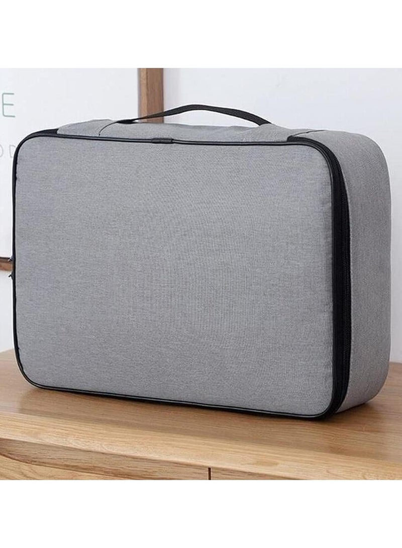 Document Storage Bag Organizer with Lock Waterproof 3 layer Travel File Bag Large Capacity File Storage Bag Multi-layer File Organizer Portable Bag for Passport Certificates of Important Files Fireproof Document Organizer Bag with Money Bag