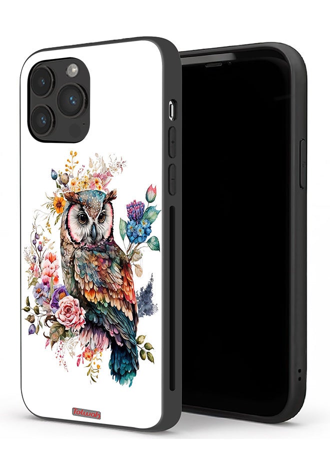 Tolwak Apple iPhone 13 Pro Max Protective Case Owl Abstract Art - Image 1