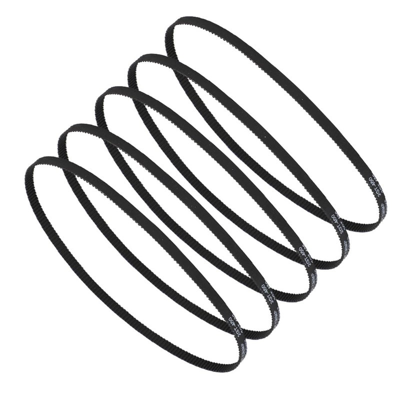 Durable Black Rubber Synchronous Drive Belt GT2 6mm 400mm for 3D Printer Linear Drive 5 Pack - Image 5