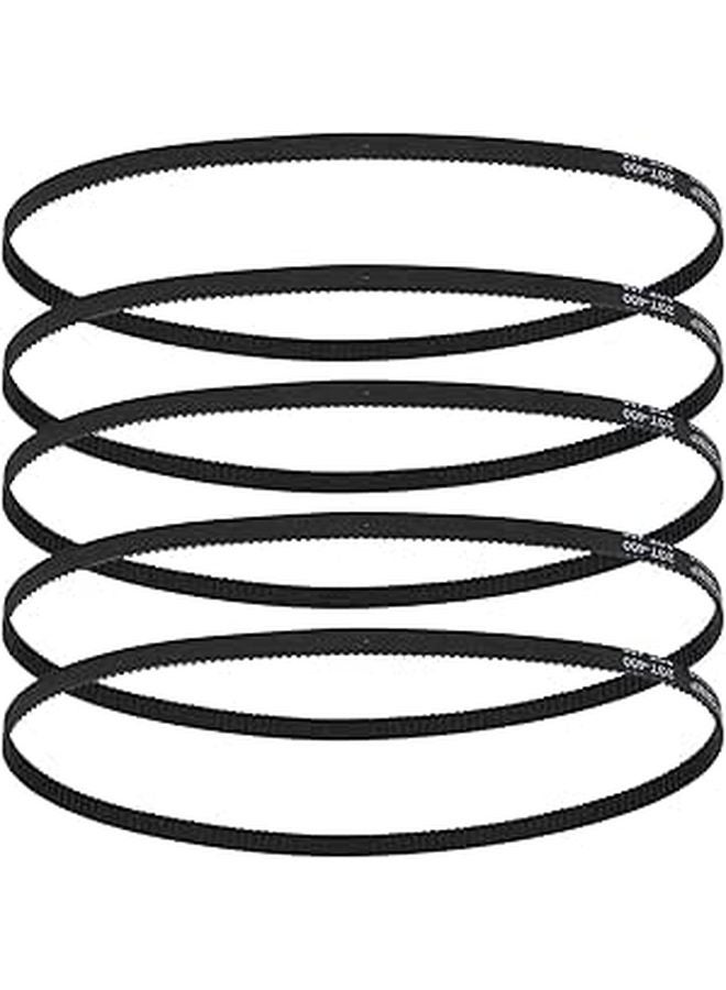 Durable Black Rubber Synchronous Drive Belt GT2 6mm 400mm for 3D Printer Linear Drive 5 Pack - Image 1