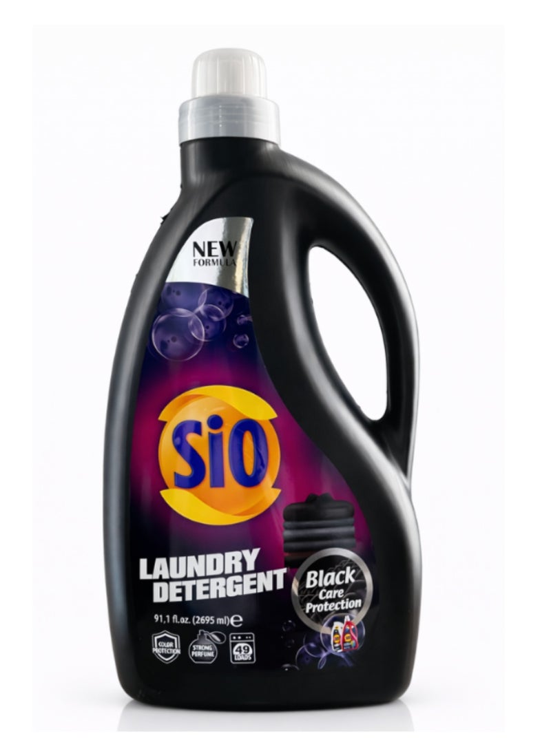 SIO Liquid Laundry Detergent – Black 2695 ml × 6 | Deep Cleaning & Dark Color Protection - Image 1