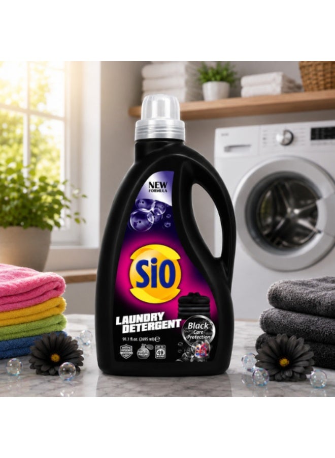 Sio Black & Dark Liquid Laundry Detergent with Advanced Color-Lock Technology, Deep Cleaning & Anti-Fading Protection, Mega Value Pack 2695L - Image 2