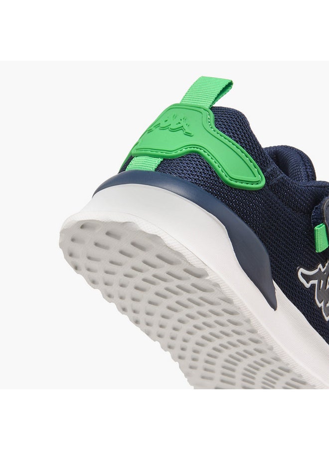 Kappa Boys' Logo Detail Sports Shoes with Hook and Loop Closure  - Image 5