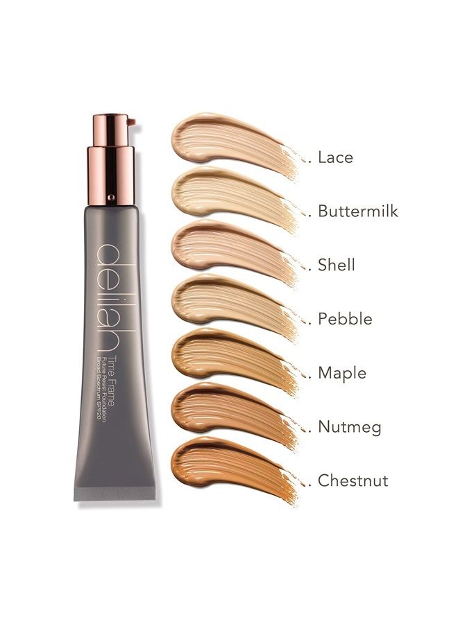 delilah  Future Resist Foundation with SPF 20 - Pebble - Lightweight - Long-Wear - Anti-Aging - Flawless Coverage Liquid Makeup Foundation with Antioxidant Vitamin E  - Cruelty free - 1.28 Oz - Image 4