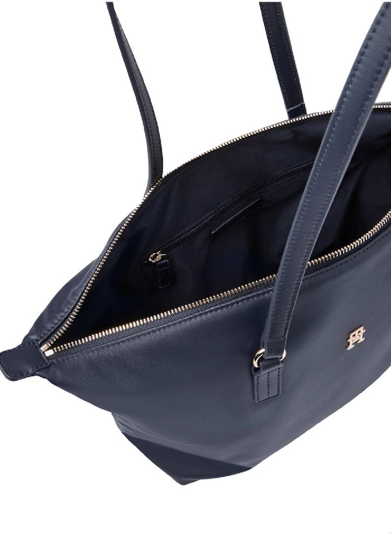 TOMMY HILFIGER - Women's Th Monogram Tote Bag - Polyester Blend, Blue - Image 1