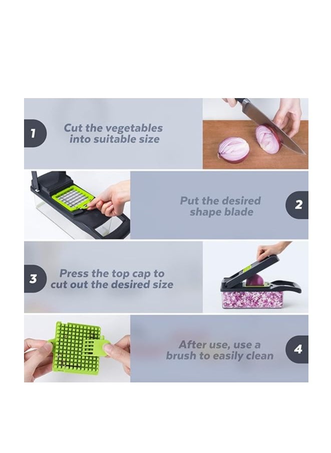 Generic - 16*1 Multifunctional Vegetable Cutter Mandoline Slicer - Image 1