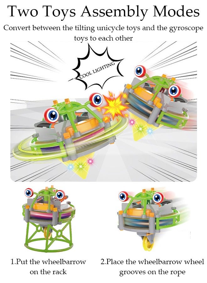 DUNISO Top Balanced Robot Toy, Electric Puzzle Assembly Toy, Spinning Wheel Unicycle, Easy to Use, Sturdy And Wear Resistant, Suitable for Both Boys and Girls  - Image 5