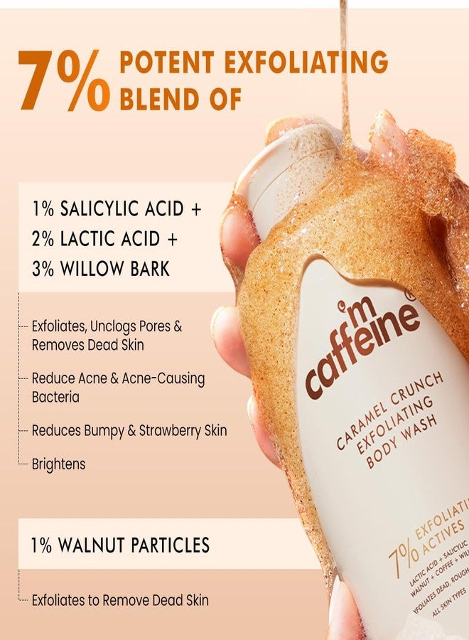 إم كافيين غسول الجسم mCaffeine لإزالة التصبغات وتقشير البشرة (مجموعة من قطعتين) | غسول الجسم برائحة الجوافة والكراميل المقرمش (300 مل × 2) | مع النياسيناميد وحمض الساليسيليك وحمض اللاكتيك | يفتح لون البشرة ويوحده | يقلل من حب الشباب في الجسم | هدية سانتا السرية للنساء/الرجال | سلة هدايا عيد الميلاد - Image 5