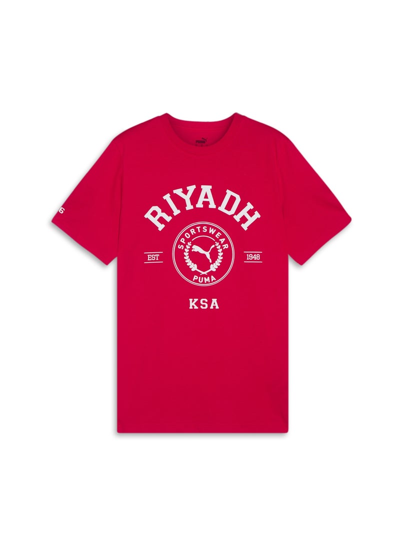 PUMA Riyadh City Mens Red T-shirt - Image 1