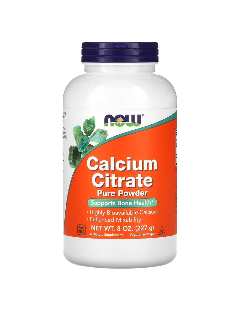 now Calcium Citrate, Pure Powder, 8 oz (227 g) - Image 1