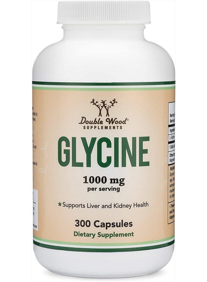 Double Wood Supplements Glycine Supplement - 1,000mg Glycine Powder per Serving (300 Capsules) The Relaxing Amino Acid (Glicina) (Third Party Tested, Gluten Free, Non-GMO) by Double Wood - Image 4
