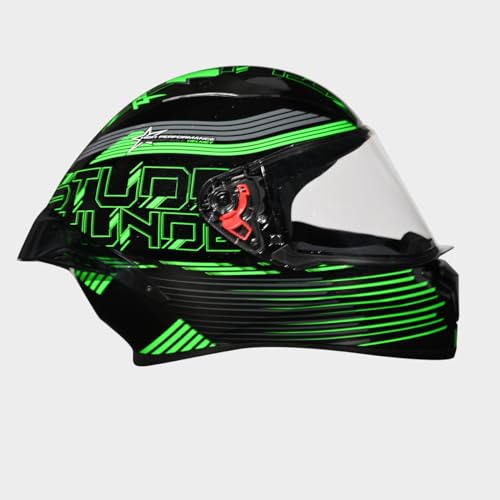 STUDDS Thunder D11 ISI and DOT Certified Full Face Helmet for Men and Women with Clear Visor - Image 2