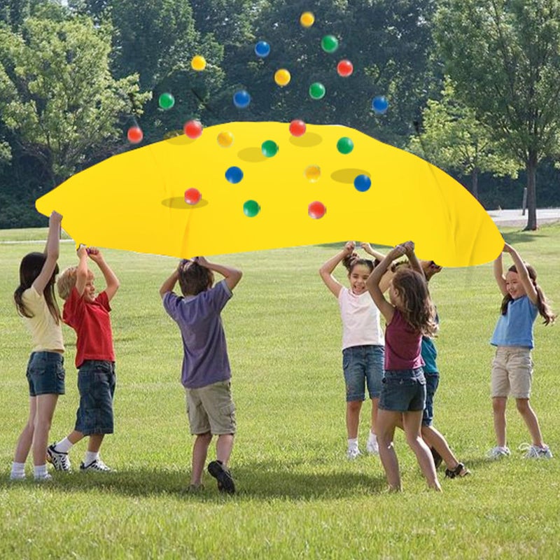Sonyabecca Hole Tarp Team Building Exercise Activities Games Teamwork Group Learning Fun Playing Yellow,85''Lx57''W - Image 2