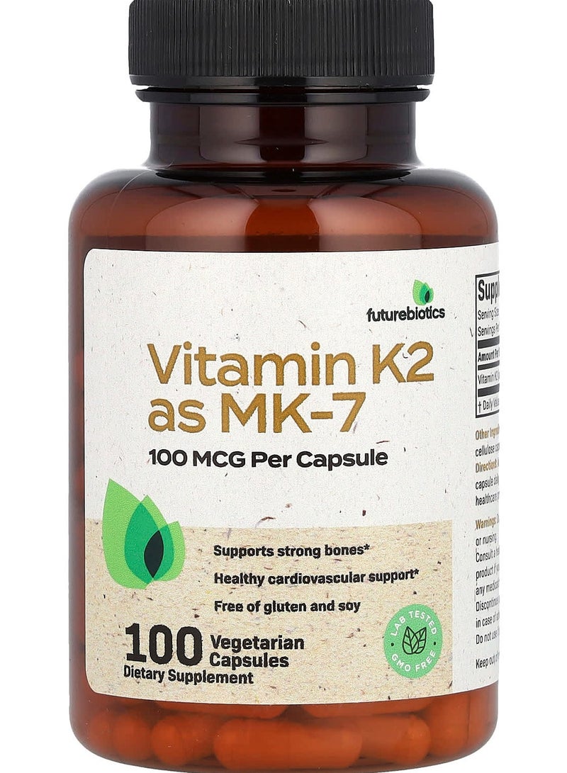 Futurebiotics Vitamin K2 as MK-7, 100 mcg, 100 Vegetarian Capsules
