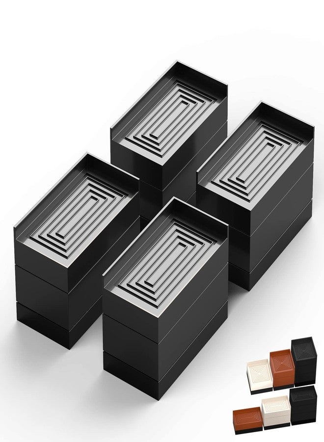Tclouda Furniture Risers, Tclouda Bed/Sofa/Desk/Table/Chair Leg/Fridge Lifts to 1.5, 3 and 4 in, Rectangle Adjustable Risers Blocks for Extenders, Heavy Duty Supports Up to 1300 Lbs, 3 in-Black-Rectangle - Image 1