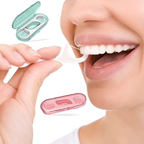 Setaria Viridis Flosser Dispenser Dental Floss Case Travel Floss Professional Toothpicks Sticks with Travel Case Superfine Floss Picks Dental Picks for Teeth Cleaning - Image 2