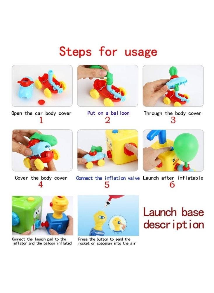 بريميم لعبة إطلاق السيارة بالبالون – لعبة سباق تعليمية تعمل بضغط الهواء - Image 4