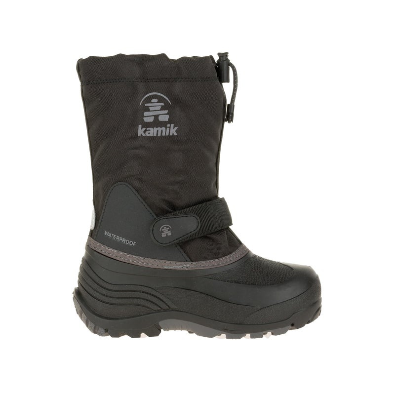 Kamik Kids Waterbug 5, Waterproof Winter Boots,Black/Charcoal,3 - Image 2