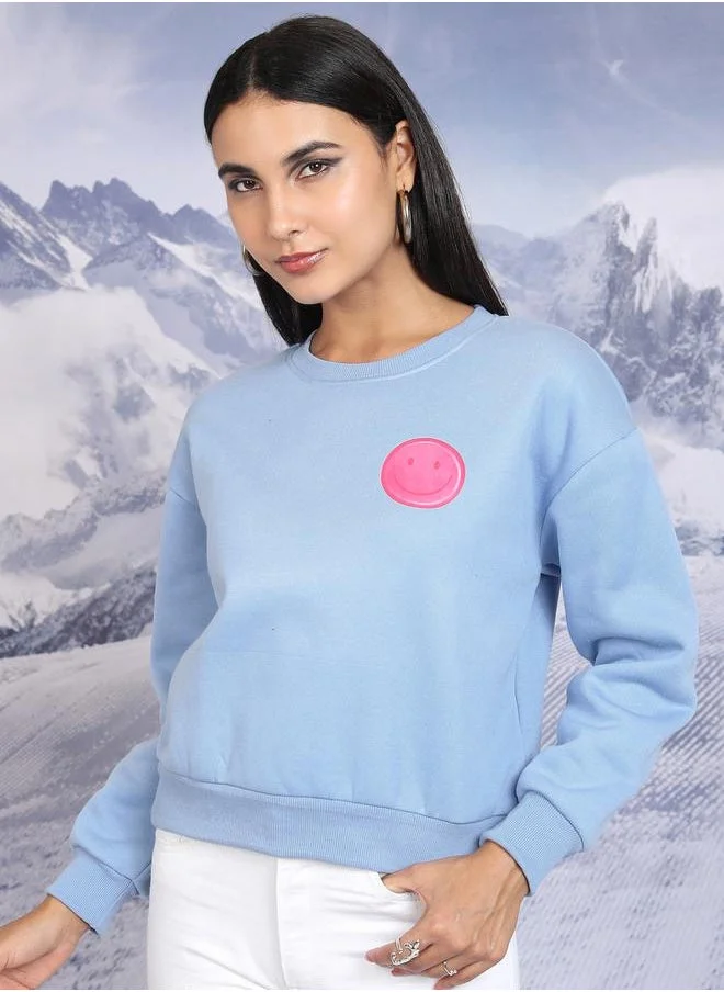 Tokyo Talkies Retro Graphic Print Dropped Shoulder Sweatshirt by Styli