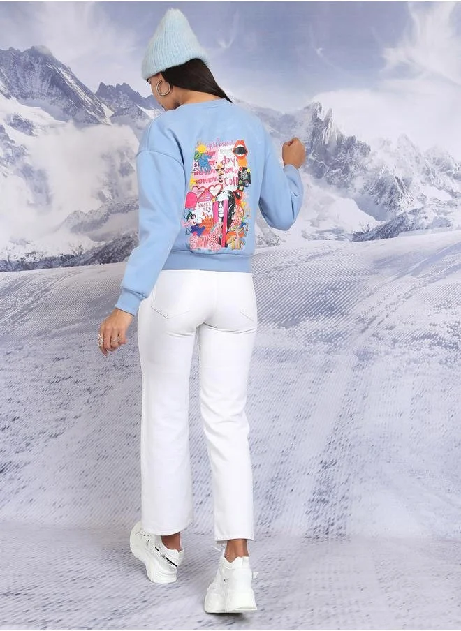 Tokyo Talkies Tokyo Talkies Retro Graphic Print Dropped Shoulder Sweatshirt