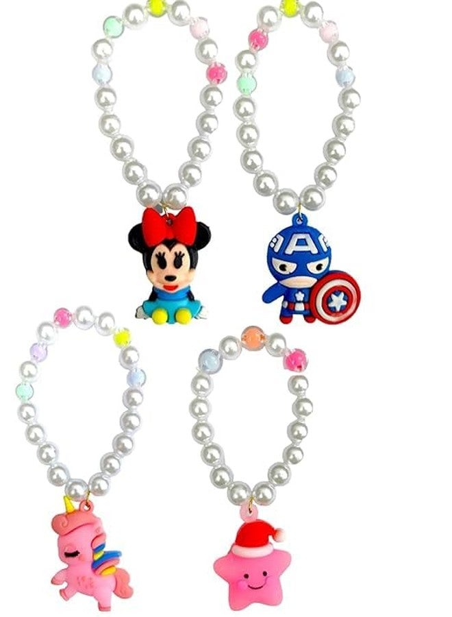 Tera13 TERA 13 Bracelet For Girls | Cartoon Bracelet Band | Girls Multicolor Beads Bracelet | Friendship Bracelet Band | Wrist Band | Return Gifts Bracelet For Kids | Adjustable Bracelet (8 pcs) - Image 2