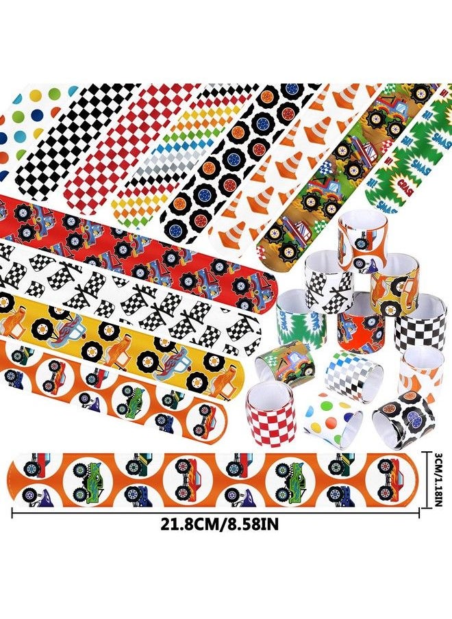 Sawowkuya - 48Pcs Monster Trucks Themed Party Favors Slap Bracelets Kids Adults Classroom Prize Exchanging Gifts Birthday Party Decorations Supplies - Image 1