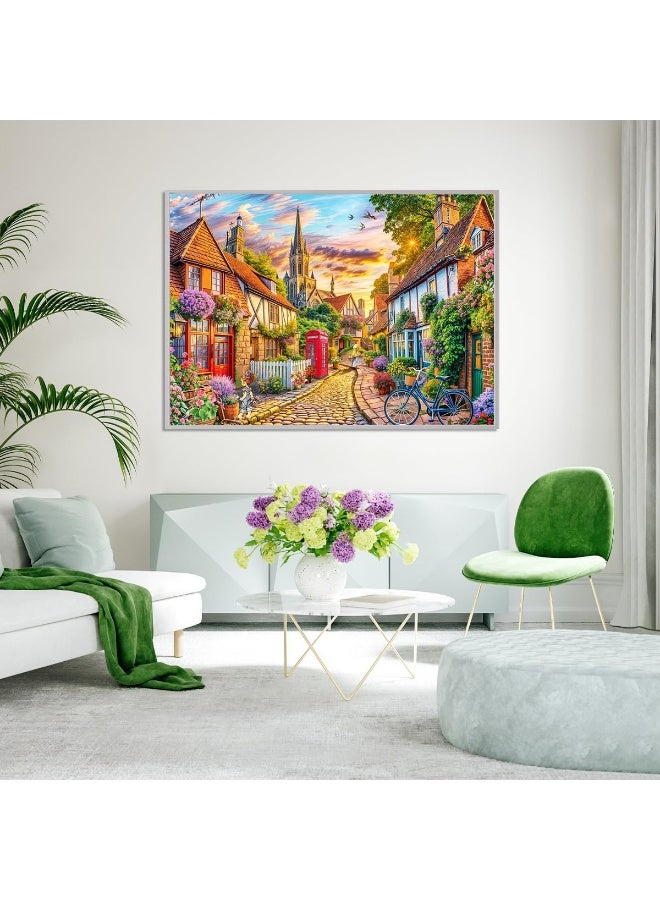 1000 قطعة بازل | لعبة بازل عالية الجودة بأسلوب رسم يدوي لموضوع شوارع المدينة، موضوع العطلة - ترفيه عائلي / هدية تذكارية للصداقة - Image 3