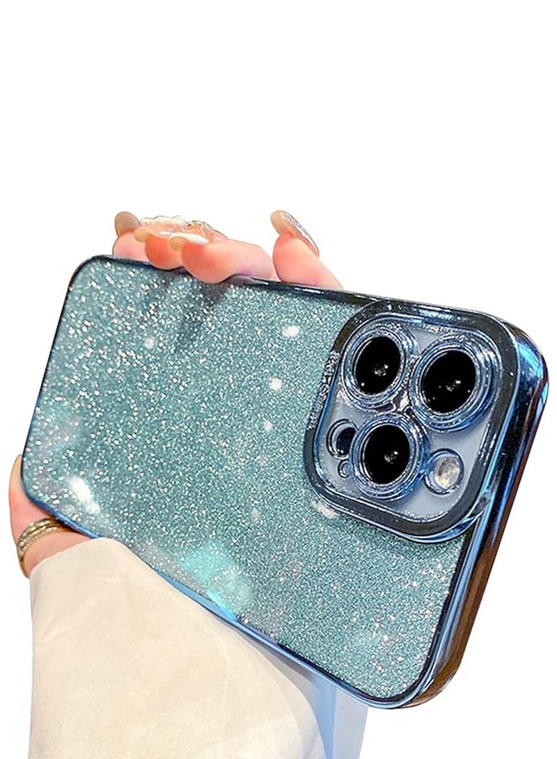iPhone 15 Pro Case Cover For Women Girls Glitter Luxury Flexible Plating Shockproof Full Camera Lens Protective Protection Accessories Phone Back Cover For 15 Pro Luxurious